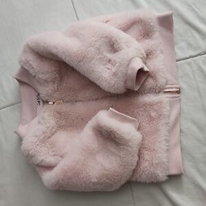 Pink Faux Fur Coat. 12mo